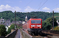 143 255 auf der Moselbrücke in Koblenz Güls