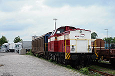 Lok 04 der neg, ehemals 202 430, im Bahnhof Niebüll NEG