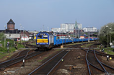 Marschbahn, DE2700 10 mit RDC-Testzug im Bahnhof Westerland 