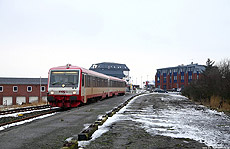VT505 der neg, ehemals 628 505, am haltepunkt Dagebüll Hafen