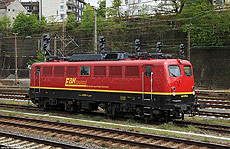 140 070 in den Hausfarben der EBM-Cargo in Wuppertal Stenbeck