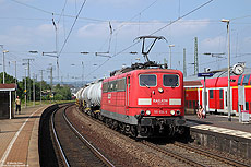 151 034 mit Güterzug in Koblenz Lützel Pbf