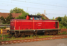 Nach Ausscheiden aus dem Dienst bei DB-Regio fanden einige Lokomotiven der Baureihe 211 eine neue Heimat bei Privatbahnen. So auch die 211 041, die unter ihrer alten Nummer V100 1041 bei der NESA eingesetzt wird. Hamm/Westf. 10.6.2008