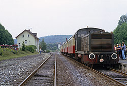 V36 316 DWK 776 Baujahr 1944 der Museumseisenbahn Paderborn auf der Almetalbahn im Bahnhof Büren