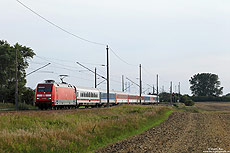 101 086 mit EC378 bei Altefähr auf Rügen
