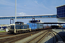 291 042 rangiert im Bahnhof Sassnitz Fährhafen (Mukran)