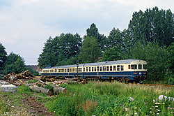 Als N7663 hat der 624 641 seinen Zielbahnhof Schloss Holte fast erreicht. 7.8.1984