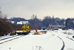 Am 29.2.1988 wurden die Gleise im Bahnhof Bad Lippspringe abgebaut
