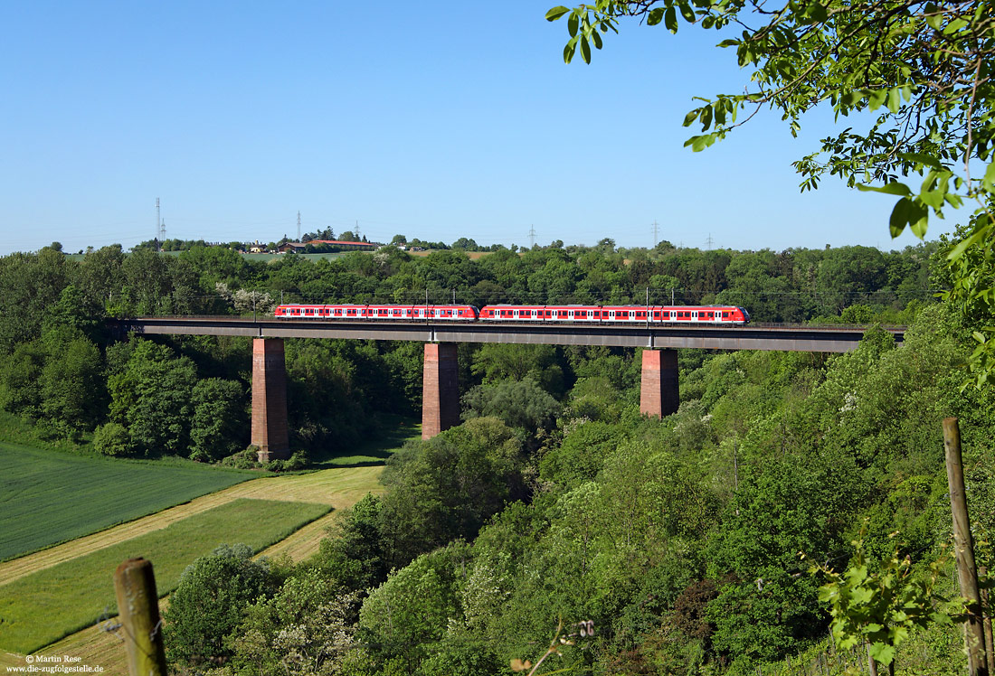 430-Doppeleinheit geführt von 430 005 als S3 bach Backnang auf dem Remsviadukt bei Neustadt-Hohenacker