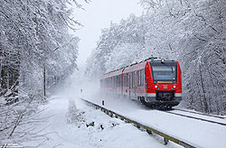 620 517 als RB11536 im Schnee auf der Oberbergischen Bahn im Königsforst