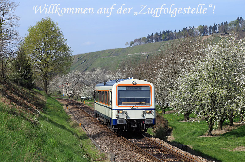 Über Jahrzehnte bestimmten die Triebwagen vom Typ NE81 das Bild auf der Achertalbahn, bis sie 2016 vom RegioShuttle abgelöst wurden. Am 2.4.2014 dieselt der VT125 als SWE71718 bei Kappelrodeck nach Ottenhöfen.