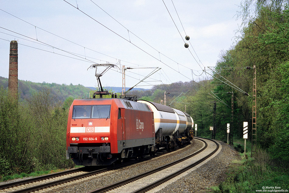 152 024 mit Güterzug bei Ennepetal