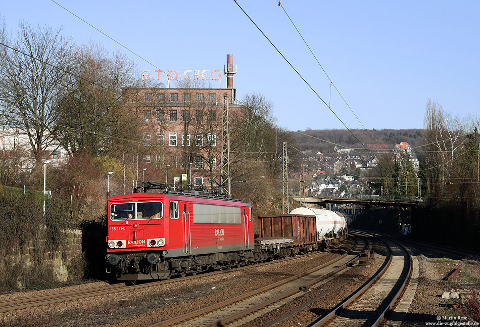155 091 am Haltepunkt Wuppertal Sonnborn