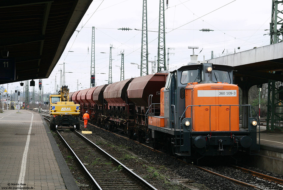 360 109 der Bocholder Eisenbahn im Bauzugdienst im Bahnhof Hamm