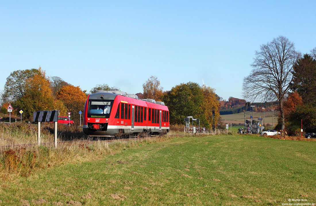 648 606 bei Küntrop auf der Hönnetalbahn als RB14537 nach Neuenrade