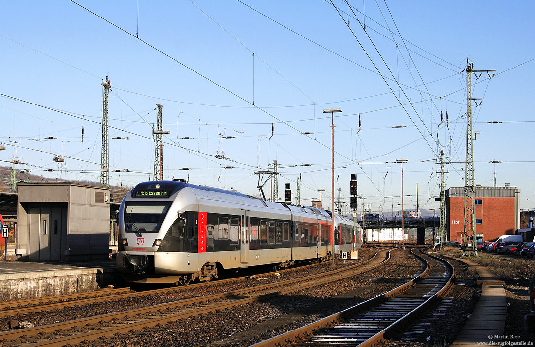 ET22 007 von Abellio Rail bei der Einfahrt in Hagen Hbf als ARB99665 Iserlohn - Essen