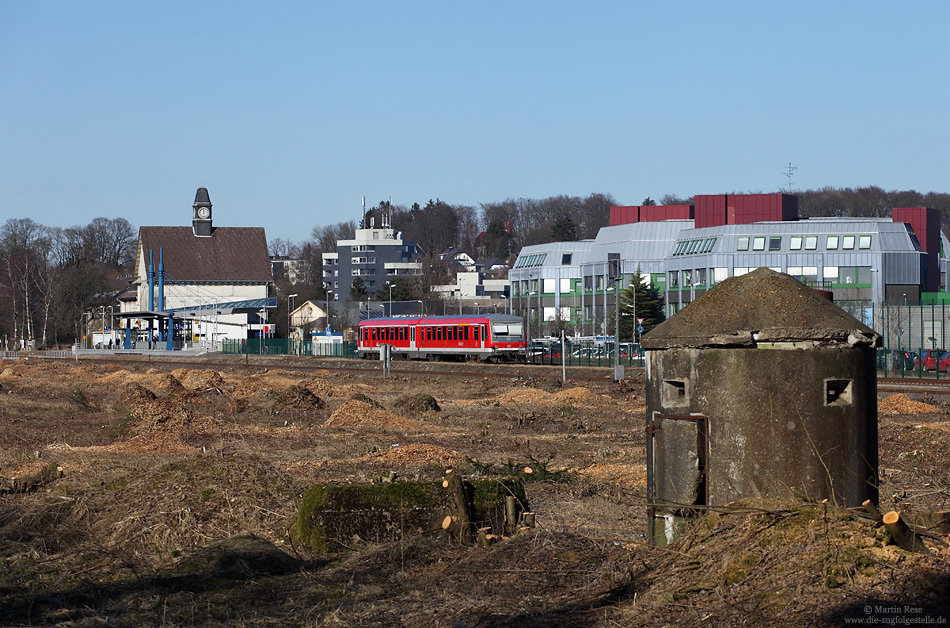 628 525 im Bahnhof Remscheid Lennep nach Rodungsarbeiten