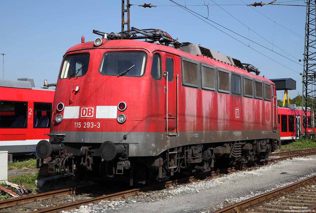 115 293 ex 110 293 im Bw Dortmund Bbf
