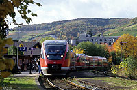 643 026 auf der Ahrtalbahn im bahnhof Ahrweiler