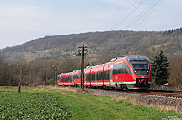 643 517 auf der Ahrtalbahn bei Bad Bodendorf mit Telegrafenleitungen