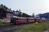 998 857 als Fotosonderfahrt im bahnhof Prüm auf der Westeifelstrecke