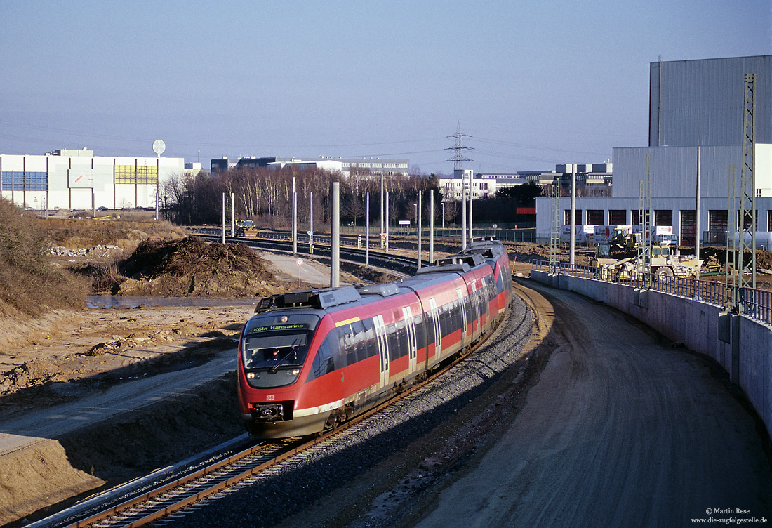 644 548 am Abzweig Flughafen Nordwest während der Umbauarbeiten zur S-Bahn