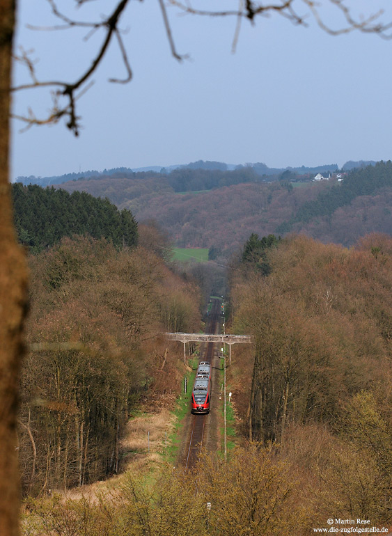 Panoramablick auf die Oberbergischen bahn bei Honrath