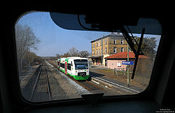 Am 20.3.2022 überführte ich die 218 824 von Stuttgart nach Halle. In Münnerstadt musste ich die RB80745 nach Schweinfurt Stadt abwarten.