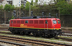 140 070 in den Hausfarben der EBM-Cargo in Wuppertal Stenbeck