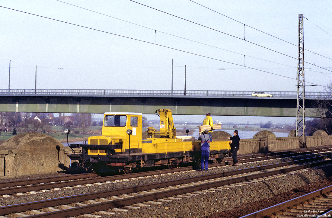 Schwerkleinwagen Klv51 mit Bahnmitarbeiter in Porta-Westfalica