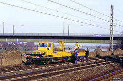Schwerkleinwagen Klv51 mit Bahnmitarbeiter in Porta-Westfalica